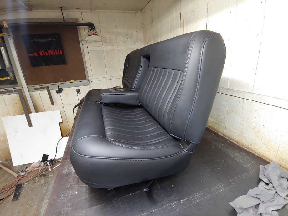 CUSTOM FOAM AND SPRING WORK ON A C10 BENCH SEAT  Custom Upholstery 